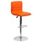 Emma and Oliver Coti Modern Channel Tufted Upholstered Height Adjustable Mid-Back Stool and Pedestal Base with Footrest